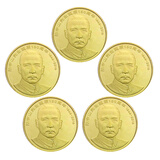 中国2016年孙中山诞辰150周年纪念币 全新品相 5枚带小圆盒装