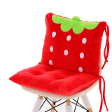 特酷宝贝 可爱动物系列办公室椅子靠垫子坐垫一体卡通加厚学生座椅连体椅垫 红色草莓款. 大号40x80x6cm.