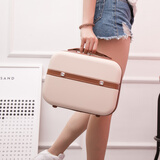 克拉恋人 手提箱子小行李箱14英寸化妆箱防水便携短途小型旅行包收纳 复古白 14