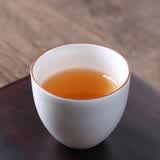 祥业主人杯功夫茶杯品茗杯白瓷个人杯陶瓷日式加厚泡茶茶具哑光脂白 脂白款
