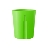 e洁 可扣不易滑垃圾桶塑料无盖 客厅卫生间办公室厨房垃圾桶 清新绿 10L
