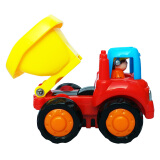 汇乐 惯性工程车 快乐工程车队儿童惯性车玩具模型汽车 婴儿宝宝玩具汽车挖掘机推土机 自卸卡车一辆