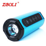 ZBOLI多功能强光手电筒蓝牙音响自行车灯骑行夜骑灯便携巡逻充电长续航 蓝色经典