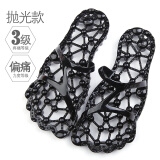 御仕保罗按摩拖鞋女夏家居按摩鞋防滑浴室洗澡漏水速干PVC情侣创意凉拖女士穴位足底按摩红色男士凉拖鞋女 磨砂碳黑【3级疼痛】【龇牙咧嘴】 适合41-42脚