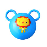 费雪（Fisher-Price） 儿童小皮球婴儿手抓软胶摇铃球拍拍球 10CM直径 蓝色