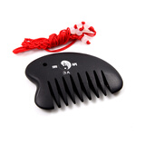 泗玥 泗滨砭石梳子 3A5A 刮痧  中医保健 砭石梳 挂件佩戴 玄黄砭石 标准