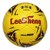 利生足球机缝5号中小学生牛皮户外弹性强劲职业比赛训练用球真皮 【黄色】-F9019