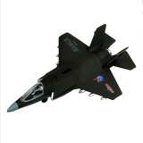MINI AUTO战斗机航天飞机轰炸机歼十二十回力声音灯光合金飞机模型玩具 空 F35隐形战机