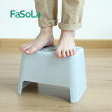 FaSoLa 浴室防滑凳塑料儿童换鞋凳小孩坐凳矮凳子宝宝小板凳 户外小凳子旅行休息坐凳 灰蓝色