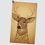 居梦坞 趣味动物插画复古贴画墙面装饰海报 卡通动漫画 装饰画贴挂画芯墙壁纸萌宠海报 NB539 50*30