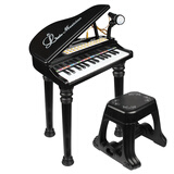 BAOLI宝丽儿童电子琴带麦克风宝宝小钢琴可弹奏益智玩具男女孩生日礼物 1504A电子琴黑色
