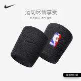 NIKE 耐克护腕男运动女保暖篮球扭伤网球跑步擦汗健身吸汗护手腕带 NBA【黑色】AC9682-001 均码2只装