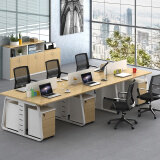 （YOUE.OF）办公室办公桌组合 简约现代办公家具屏风工作位2/4/6人员工位职员办公桌椅电脑桌 6人位+办公椅