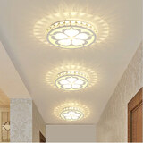 晶蕾（JING LEI） 晶蕾  水晶过道灯 简约现代客厅走廊灯入户门厅灯玄关灯阳台灯射灯led筒灯 17cm珍珠白LED5W暖光 暗装