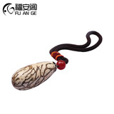 福安阁 diy原色千眼菩提子雕刻手把件挂件个性吊坠车挂/个 原籽挂绳款长约70mm 绳色随机