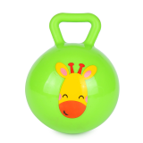 费雪（Fisher-Price）婴儿手抓摇铃球拍拍球小球宝宝充气橡胶皮球 4寸手柄铃铛F0517 绿色