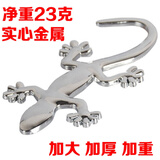 永燊壁虎车贴尾标装饰3d立体加厚实心金属贴个性创意改装汽车用品通用 23克实心壁虎银色一个
