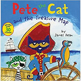 英文原版绘本 皮特猫系列：皮特猫与藏宝图（附赠贴纸）Pete the Cat and the Treasure Map 儿童故事书图画书  小学教辅