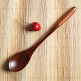 和风四季 实木日式餐具调羹长柄勺汤匙汤勺小木勺用饭店创意手工木勺汤勺 A款棕线木勺(22.5*4cm)单个
