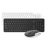 B.O.W 航世 HW156无线\有线键盘鼠标套装 超薄静音巧克力键盘USB接口笔记本台式电脑办公通用键盘鼠标 2.4G无线键鼠套装-黑色