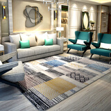 众弘简约现代客厅地毯绒面榻榻米格子茶几垫卧室床边毯北欧满铺床头毯舒适防滑可睡欧美欧式满铺可机洗撸猫感 罗马格 200*240CM