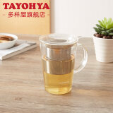 多样屋耐热茶隔茶水分离杯办公室家用学生玻璃水杯过滤泡茶 惠友400ml
