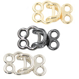 尚透社金色风纪扣领钩金属对钩大衣毛衣对扣暗扣连衣裙钩裤钩挂钩 金色 小号1.8cm【3副】