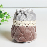 伟级 椅子脚套布艺绗缝桌腿桌脚防磨垫凳脚套椅脚静音耐磨凳子腿保护套 大号深褐色四只装