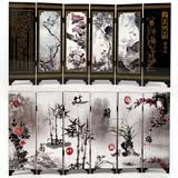 京城故事中国特色礼品漆器小屏风送老外出国礼品工艺品纪念品桌面装饰摆件 梅兰竹菊