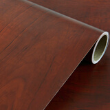 乐尔曼木纹贴纸自粘家具橱柜防水防油木门桌面翻新装饰加厚波音软片贴皮 红木 长1米*60厘米宽