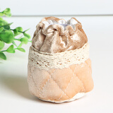 伟级 椅子脚套布艺绗缝桌腿桌脚防磨垫凳脚套椅脚静音耐磨凳子腿保护套 小号卡其四只装