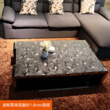 众诺中田 透明桌布定制水晶板防烫pvc长方形餐桌茶几大圆桌面垫软玻璃台布 波斯菊1.6毫 定做尺寸4周磨边
