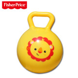 费雪（Fisher-Price）皮球儿童婴儿手抓球拍拍球幼儿园1-3岁小皮球宝宝充气球 4寸手柄铃铛球黄色狮子F0517