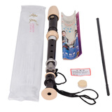 奇美 竖笛德式高音竖笛儿童学生成年人初学乐器笛子 黑色小伙伴8孔