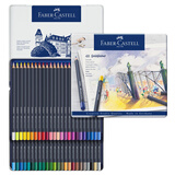 辉柏嘉（Faber-castell）油性彩铅笔48色专业手绘美术蓝铁盒彩色铅笔Goldfaber Aqua系列114748美术写生