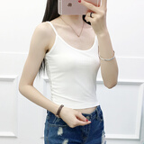 VKSK吊带背心女季新品莫代尔手感打底内衣女防走光纯色小背心抹胸少女黑色抹胸吊带衫 白色 吊带款（85斤到105斤左右）