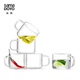 尚明（samaDOYO）加厚耐热玻璃杯茶杯品茗杯玻璃咖啡杯150ml 功夫茶杯茶具普洱茶杯花茶杯 4只装