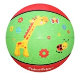 费雪皮球拍拍球玩具球儿童婴儿手抓球幼儿园专用篮球宝宝充气橡胶球 7寸缤纷长颈鹿+气筒针