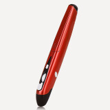 品怡 2.4G无线鼠标笔 个性创意立式笔形鼠标 电脑手写笔鼠 掌中鼠标 大红