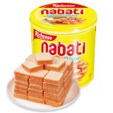 印尼进口纳宝帝Nabati丽芝士（Richeese）儿童休闲零食奶酪味威化饼干350g/罐早餐礼盒点心