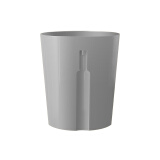 e洁 可扣不易滑垃圾桶塑料无盖 客厅卫生间办公室厨房垃圾桶 典雅灰 10L