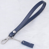 畅印 男女手拿包带子 皮手包带子配件 女包包配件手挽带手提带手拎带新 藏蓝皮，    银色钩扣
