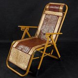 珉居夏季竹凉席躺椅折叠午休椅麻将席午睡椅休闲办公室户外便携沙滩椅 棕色躺椅