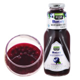 蓝百蓓（BLUEBEAUTY） 大兴安岭有机野生蓝莓果汁饮料355ml\/瓶果汁含量≥95% 果粒型