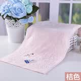 金号纯棉卡通儿童洗脸毛巾 卡通割绒幼儿园洗脸面巾儿童隔汗巾柔软 桔色