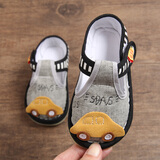 萌跑儿童布鞋春季男宝宝室内居家鞋婴儿防滑学步鞋萌跑1-3岁 26 内长16cm 18码建议脚长15cm