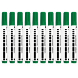 AUCS 白板笔水性可擦易擦 控笔训练幼儿园笔 办公会议教学培训办公儿童白板笔彩色 绿色10支/盒