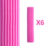 淡如水海绵拖把对折式胶棉拖把头替换装拖布海棉头窄口通用28CM拖布头 粉色（高密度）6个装