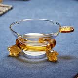 宣室堂 耐热玻璃茶具 玻璃茶漏 配件创意玻璃茶漏彩色玻璃茶漏 龙头茶漏
