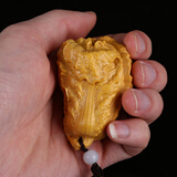 小叶黄杨木白菜挂件手把件实木木雕把玩招财雕刻工艺品摆件